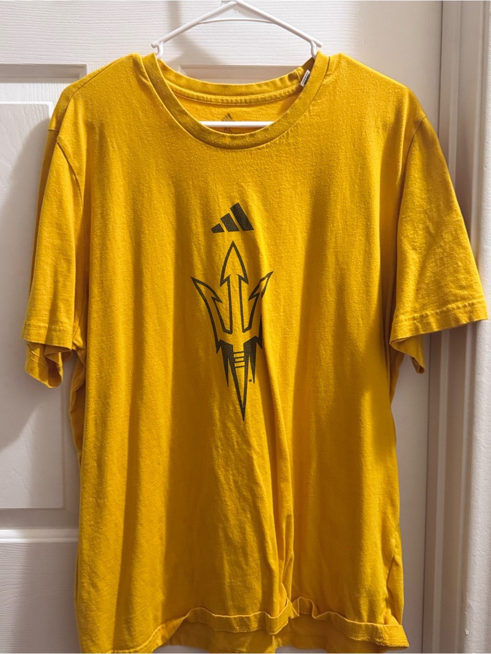 adidas Men’s Yellow Graphic Tee - Trident Logo